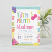 Invitation Anniversaire Tutti Fruitti (Debout devant)