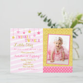 Invitation Anniversaire Twinkle Little Star (Debout devant)