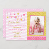 Invitation Anniversaire Twinkle Little Star (Devant / Derrière)