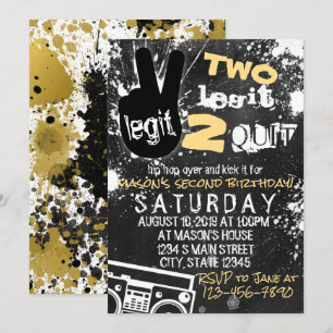 Invitation Anniversaire TWO Legit