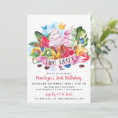 Invitation anniversaire Twotti Frutti Two Sweet (Debout devant)