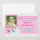 Invitation Anniversaire Unicorn 5x7 Carte photo (Devant / Derrière)