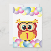 Invitation Anniversaire unique de la chouette (Dos)