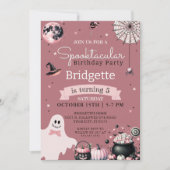 Invitation Anniversaire unique Spooktacular Pink Halloween (Devant)