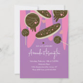 Invitation Anniversaire Valentines Soins Donuts Eclair Party (Devant)