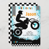 Invitation anniversaire vélo modifiable (Devant / Derrière)
