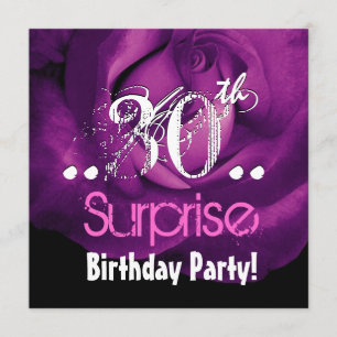 Invitation Anniversaire Ver 001 de surprise de rose de