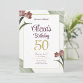 Invitation Anniversaire vert (Debout devant)