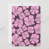 Invitation Anniversaire vert Abstrait de Chamomille Rétro (Dos)