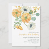 Invitation Anniversaire vert orange et blanc (Devant)
