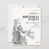Invitation Anniversaire vintage (Devant)
