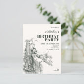 Invitation Anniversaire vintage (Debout devant)