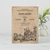 Invitation anniversaire vintage (Debout devant)