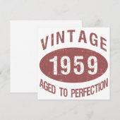 Invitation Anniversaire Vintage 1959 (Devant / Derrière)