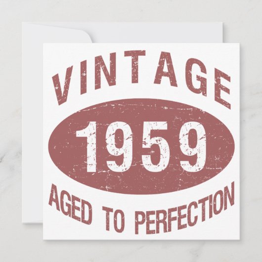 Invitation Anniversaire Vintage 1959 (Devant)
