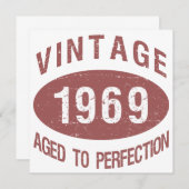 Invitation Anniversaire Vintage 1969 (Devant / Derrière)
