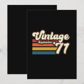 Invitation Anniversaire vintage 1971 50 ans (Devant / Derrière)