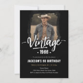 Invitation Anniversaire vintage 60 ans (Devant)