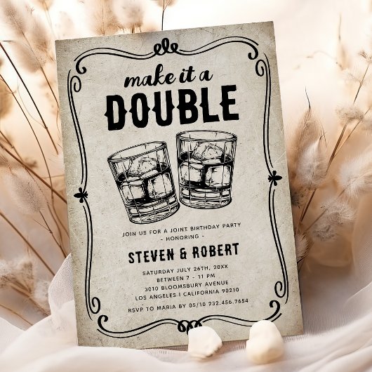 Invitation Anniversaire Vintage de la Perfection