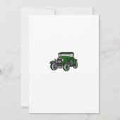 Invitation Anniversaire vintage Old Car Surprise (Dos)