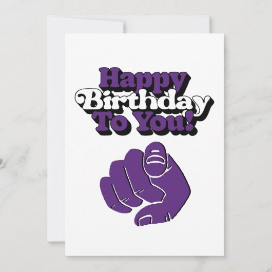Invitation Anniversaire Violet Joyeux Anniversaire (Devant)