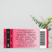 Invitation Anniversaire VIP (Rose Chaud) (Debout devant)