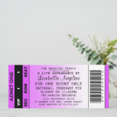 Invitation Anniversaire VIP (violet) (Debout devant)