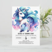 Invitation Anniversaire Whimsical Editable Horse (Debout devant)