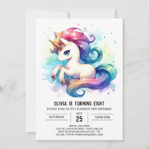 Invitation Anniversaire Whimsical Editable Horse