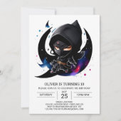 Invitation Anniversaire Whimsical Ninja Sword pour enfants (Devant)