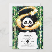 Invitation Anniversaire Whimsical Pastel Panda (Devant)