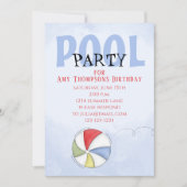 Invitation Anniversaire Whimsical Summer Pool Party Amusants (Devant)