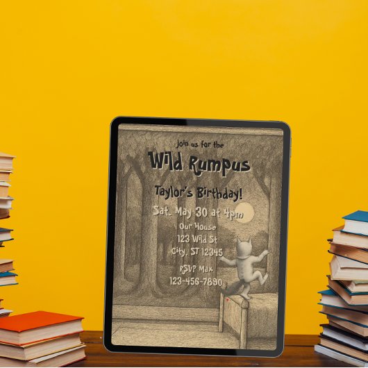 Invitation Anniversaire Wild Rumpus