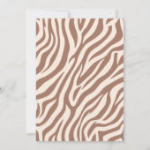 Invitation Anniversaire-Zebra Pattern-Mocha Mousse- Invitatio (Dos)