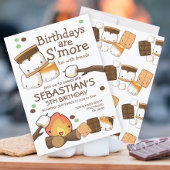 Invitation Anniversaires plus amusants avec les amis marshmal