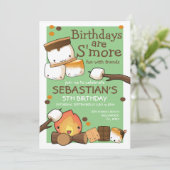 Invitation Anniversaires plus amusants avec les amis marshmal (Debout devant)