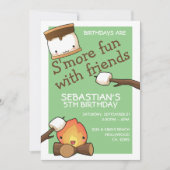 Invitation Anniversaires plus amusants avec les amis marshmal (Devant)