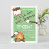 Invitation Anniversaires plus amusants avec les amis marshmal (Debout devant)