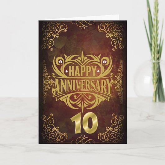Invitation Anniversary Day for Us 10 Years (Devant)
