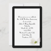 Invitation Anniversary Party Bow and Ribbon Frame On White (Dos)