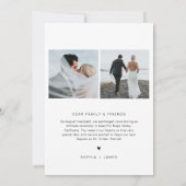 Invitation Annonce d’élopement au cœur minimal (Dos)