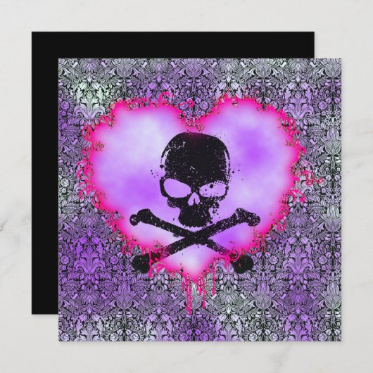 Invitation Annonce de 16 ans élégant Poison Sweet (Devant / Derrière)