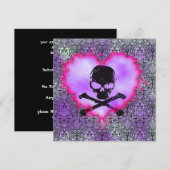 Invitation Annonce de 16 ans Poison Élégant pour un Anniversa (Devant / Derrière)