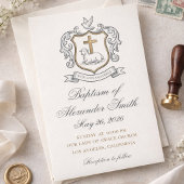 Invitation Annonce de baptême classique de Lamb of God