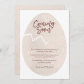 Invitation Annonce de bébé à venir Bientôt Fêlé (Devant / Derrière)