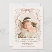 Invitation Annonce de bébé Arch Blooms (Devant)