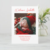 Invitation Annonce de bébé de Noël (Debout devant)