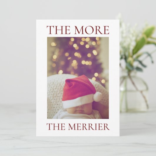 Invitation Annonce de bébé de Noël (Debout devant)