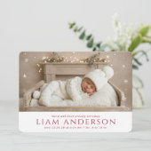 Invitation Annonce de bébé d'hiver (Debout devant)