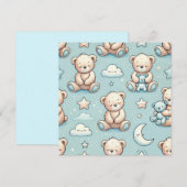 Invitation Annonce de bébé garçon (Devant / Derrière)